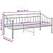 Telaio Divano Letto Grigio In Metallo 90x200 Cm - Foto miniatura 5