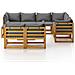 Set Divani Da Giardino 10 Pz Con Cuscini In Massello Di Acacia - Foto miniatura 2