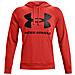 Felpa Con Cappuccio Rival Fleece Big Logo Hd Fitness Uomo - Radiant Red Sm - S - Foto miniatura 3