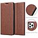 Custodia Compatibile Con Apple Iphone 13 Pro Max In Marrone Cappuccino - Coperchio Protettiva Con Chiusura Magnetica, Funzione Stand E Tasca Per Le Carte - Foto miniatura 6