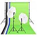 Kit Per Studio Fotografico Con Set Luci, Fondale E Riflettore - Foto miniatura 2