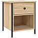 Comodino Rovere Sonoma 40x42x50 Cm In Legno Multistrato - Foto miniatura 1