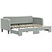 Divano Letto Con Letto Estraibile Grigio Chiaro 80x200 Velluto - Foto miniatura 2