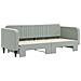Divano Letto Con Letto Estraibile Grigio Chiaro 80x200 Velluto - Foto miniatura 3