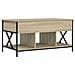 Tavolino Salotto Rovere Sonoma 100x55x50 Cm Multistrato Metallo - Foto miniatura 2
