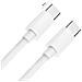 Usb-c To Usb-c Pd 60w 3a Super Fast Charge Universal 1m Cable With 8mm Long Connectors White - Foto miniatura 1