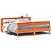 Letto Senza Materasso Marrone Cera 180x200 Cm In Legno Di Pino - Foto miniatura 2