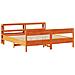 Letto Senza Materasso Marrone Cera 180x200 Cm In Legno Di Pino - Foto miniatura 3
