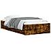 Giroletto Con Cassetti Rovere Fumo 90x200 Cm Legno Multistrato - Foto miniatura 3