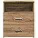 Comodini 2pz Rovere Artigianale 50x32x60cm In Legno Multistrato - Foto miniatura 2