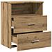 Comodini 2pz Rovere Artigianale 50x32x60cm In Legno Multistrato - Foto miniatura 8
