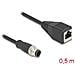 Cavo M12 codificato A a 8 pin maschio per RJ45 femmina PVC 0,5 m - Foto miniatura 2