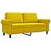 Divano A 2 Posti Giallo 140 Cm In Velluto - Foto miniatura 1