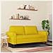 Divano A 2 Posti Giallo 140 Cm In Velluto - Foto miniatura 2