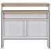 Tavolo Bar Con 2 Piani D'appoggio Bianco E Rovere 130x40x120cm - Foto miniatura 4