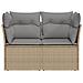Divano Da Giardino Con Cuscini A 2 Posti Beige In Polyrattan - Foto miniatura 3