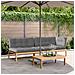 Set Divano Pallet Giardino 3pz con Cuscini Massello Acacia - Foto miniatura 2