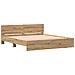 Rete Letto con Testata in Rovere Artigianale 180x200 cm Legno Ingegnerizzato - Foto miniatura 3