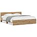 Rete Letto con Testata in Rovere Artigianale 180x200 cm Legno Ingegnerizzato - Foto miniatura 4