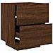 Comodino con Luci LED Rovere Marrone in Legno Multistrato - Foto miniatura 6