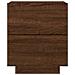 Comodino con Luci LED Rovere Marrone in Legno Multistrato - Foto miniatura 7
