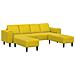 Set di divani 3 pcs Giallo Velluto - Foto miniatura 1