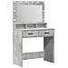 Tavolo da trucco  con luci LED grigio cemento 79x41x135 cm - Foto miniatura 1