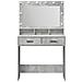 Tavolo da trucco  con luci LED grigio cemento 79x41x135 cm - Foto miniatura 5