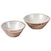 Set Di 2 Ciotole Decorative Arish Legno Di Mango Marrone /bianco - Foto miniatura 2