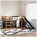 Letto a Castello con Scivolo e Tende Bianco e Nero 90x200 cm - Foto miniatura 2