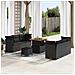 Set Divano da Giardino con cuscino 9 pcs Nero 80 x 80 x 71 cm - Foto miniatura 2
