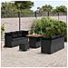 Set Divano da Giardino con cuscino 9 pcs Nero 80 x 80 x 71 cm - Foto miniatura 3