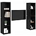 Mobile TV da Parete 4 pcs Rovere Nero 37 x 37 x 72 cm - Foto miniatura 3