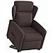 Poltrona Alzapersona Reclinante Elettrica Marrone Scuro Tessuto - Foto miniatura 3
