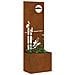 Vaso da Giardino con Pannello Decorativo Ruggine 50 x 140 cm - Foto miniatura 3