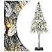 Albero di Natale con luci a strisce a LED Bianco 210 cm PE - Foto miniatura 1