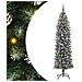 Albero di Natale Artificiale Sottile Verde e Bianco 210 cm - Foto miniatura 1