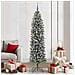 Albero di Natale Artificiale Sottile Verde e Bianco 210 cm - Foto miniatura 2