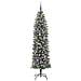 Albero di Natale Artificiale Sottile Verde e Bianco 210 cm - Foto miniatura 3