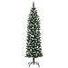 Albero di Natale Artificiale Sottile Verde e Bianco 210 cm - Foto miniatura 5