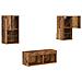 Mobiletti TV da Parete 4 pcs Legno vecchio 30,5 x 30 x 60 cm - Foto miniatura 8