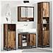 Set di mobili per il bagno con lo scaffale 3 pcs Legno vecchio - Foto miniatura 2