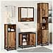 Set di mobili per il bagno con lo scaffale 3 pcs Legno vecchio - Foto miniatura 4