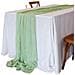 Elegante Runner Da Tavola In Poliestere Per Matrimoni, Feste E Decorazioni Domestiche - Vari Colori Green - Foto miniatura 1