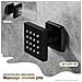 Set miscelatore doccia con massaggio, Blackswan, tipo M73.32, modello nero opaco, misura 52 cm - Foto miniatura 4