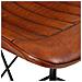 Sedia In Metallo E Pelle Marrone 46x49x78,5h - Foto miniatura 4