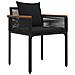 Set di Mobili da Esterno con cuscino 3 pcs Nero Rattan in PE - Foto miniatura 5