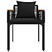 Set di Mobili da Esterno con cuscino 3 pcs Nero Rattan in PE - Foto miniatura 7