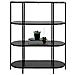 Libreria Vita Ovale A 4 Ripiani In Nero Con Struttura In Acciaio, 85×36×111 Cm - Foto miniatura 1