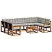 Set di divani da esterno 10 pcs Grigio Naturale e Chiaro - Foto miniatura 1
